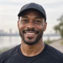 Illustrative portrait of a runner in a cap
